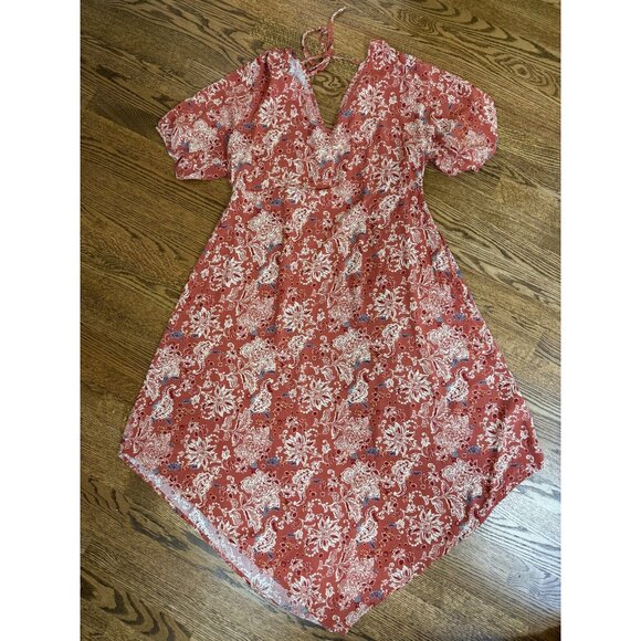 Maurices Womens Asymmetrical Hem Floral Maxi Dress Size XXL Boho Festival Soft - Picture 10 of 15